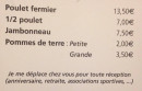 Menu Bec - Poulet fermier, pomme de terre, jambonneau,....