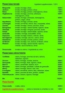 Menu Best of Pizzas - Les pizzas