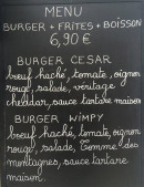 Menu Burger Cesar - Un extrait de menu