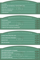 Menu Café en bullant - les gourmandises, boissons...