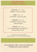 Menu Casinca Pizza - Les informations