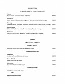 Menu Caza - Les bruschettas et fouées