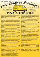 Menu Chez Cindy et Dominique - Les pizzas