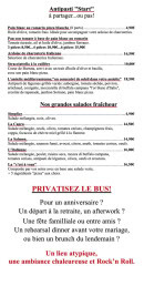 Menu Chez Lucho - Les antipastis, grandes salades, ...