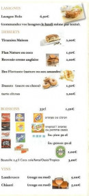 Menu Chez Mikelangelo - Les lasagnes, desserts,....