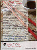 Menu Chez Yang - Les plats à la carte