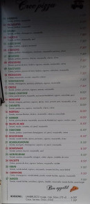 Menu Croc' Pizza - Pizzas