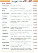 Menu Elloa Pizza - Pizzas