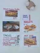 Menu Fof & Jack - Tacos, nuggets, hot dogs,...