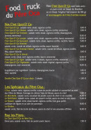 Menu Food truck du Père Oca - Les burgers