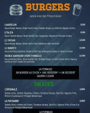 Carte et menu de Food Truck Italien & Créole à Saint Mathieu de Treviers — Burgers et salades