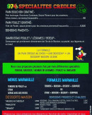 Carte et menu de Food Truck Italien & Créole à Saint Mathieu de Treviers — Spécialités créoles et formules