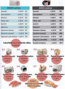 Carte et menu de Food truck sushi à Digne les Bains — Les snow, makis et californias