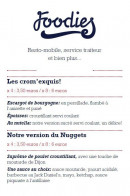 Menu Foodies - Croc et nuggets