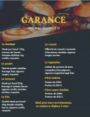 Menu Garance - Les burgers