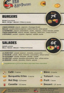 Menu Greg Sandwich - Les burgers et salades