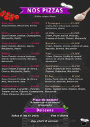 Carte et menu de Il Forno Di Nat à Sainte Foy d'Aigrefeuille — Les pizzas, boissons