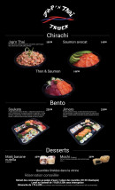 Carte et menu de Jap'n Thaï Truck à Vern sur Seiche — Chirachi, bento et desserts