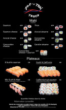 Carte et menu de Jap'n Thaï Truck à Vern sur Seiche — Maki et plateaux