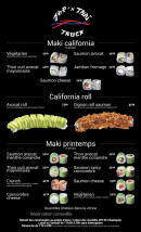 Carte et menu de Jap'n Thaï Truck à Vern sur Seiche — Maki california, california roll et maki printemp