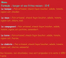 Menu Japounette Burger - Burgers