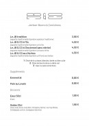 Menu JB & CO - La carte