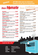 Menu Jef'Faim - Pizzas et informations
