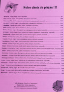 Menu Juju Pizza 2 - Les pizzas