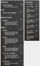 Menu Just Diots Eat - Les formules, soupe, burgers...