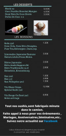 Menu Kastel Sushi - Desserts et boissons