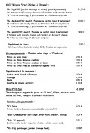 Menu Kevin's Diner - Kfcc, accompagnements et menu p'tit sam, ...