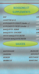 Menu L'orientale kebab - Boissons, suppléments et sauces