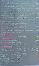 Menu L'original cook - Les salades, sandwiches, snack...
