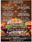 Menu La bonne franquette - Burgers, formules, boissons,...