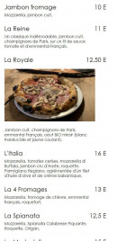 Menu La calabraise - Les pizzas base tomates  page 2