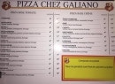 Menu La casa Galiano - Pizzas