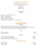 Menu La Case Portion - Les spécialités de la Case Portion, hamburgers...