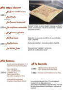 Menu La Crép'itante - Les crêpes desserts et les boissons 