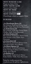 Menu La Cuisine de Reviron - Les burgers