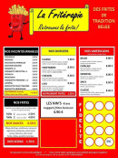 Menu La Friterapie - Incontournables, frites, burgers,...