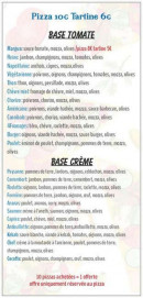 Menu La Guinguette à Lolo - Les pizzas