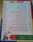 Menu La marjolaine - Les pizzas