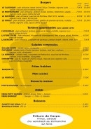 Menu La Marmite - Burgers, tartines gourmandes, salades,....