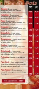 Menu La Pasta Pizza - les pizzas suite