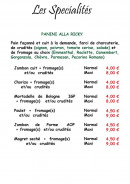 Menu La Pizza de Ricky - Paninis