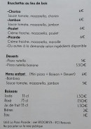 Menu La pizza picarde - Bruschettas, desserts, menu enfant,...