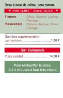 Menu La Saga des Pizz' - Pizzas à base de crèmes, sans tomate