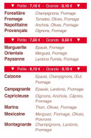 Menu La Saga des Pizz' - Pizzas