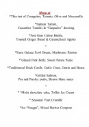 Menu La Table D'Aline - Menu 1