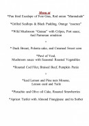 Menu La Table D'Aline - Menu 3